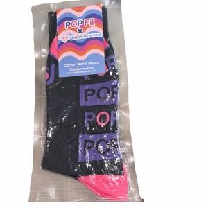 POP FIT New!! Uncommon Pair Cotton Blend super cute colorful CREW SOCKS Unisex